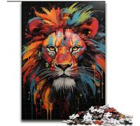 Rompecabezas de león Africano para Adolescentes, 1000 Piezas, Juego Familiar antiestrés, desafío difícil, Gran Regalo y Juguete (26x38cm)