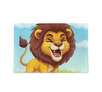 Rompecabezas de león de dibujos animados felices para adultos, juegos familiares, juegos de cerebro duro, los mejores regalos para tu familia, rompecabezas para adultos, 500 piezas