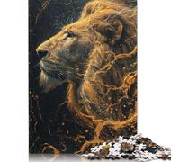 Rompecabezas de león majestuoso, difícil, 100% cartón Reciclado, Ideal para Mujeres y Hombres, Regalo para el Día del Padre, 1000 Piezas (26 x 38 cm)