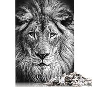 Rompecabezas de león Negro para la Familia, Divertido Rompecabezas Rectangular de Papel para niños y niñas, Regalo para el Día del Niño, 1000 Piezas (75 x 50 cm)