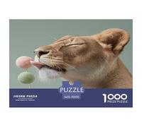Rompecabezas de León Rompecabezas para Adultos y Niños. 1000 Pieza Animal Magnífico y Poderoso Desafío Imposible Juego Educativo para Adultos y Niños de 14 Años y Más 70x50cm/1000pcs