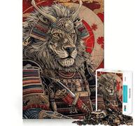 Rompecabezas de león samurái para Adolescentes, 1000 Piezas, Juguete para ejercitar la Mente, Arte para Relajarse, (50x75cm)