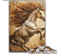Rompecabezas de León y Caballo de 2000 Piezas para Adultos, un Juego desafiante y Familiar, colección de Artistas, Arte para Mayores de 14 años (70x100cm)