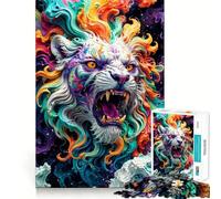 Rompecabezas de Leones Coloridos para Adultos, 1000 Piezas, para estimular la Memoria, Momentos acogedores, armar Patrones, Lista de Deseos de Santa Claus 50x75cm
