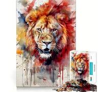 Rompecabezas de Leones en Acuarela de 1000 Piezas para Adultos Juego Divertido y fácil de armar Ideal para Disfrutar en Familia (50x75cm)