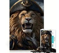Rompecabezas de Leones Piratas Furiosos,1000 Piezas,Divertido,para estimular la concentración,Cortado con láser para un Ajuste, Actividad para Compartir con Seres Queridos (38x52cm)