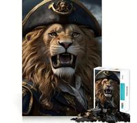 Rompecabezas de Leones Piratas Furiosos,1000 Piezas,Juguete para desarrollar la Capacidad cognitiva,Superficie Lisa y sin Rebabas,Actividad Relajante para Grupos en Interiores (38x26cm)
