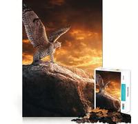 Rompecabezas de Leopardo Alado de 1000 Piezas para Adolescentes Juego Divertido y fácil de Usar Sin Huecos Actividad Nocturna Familiar para divertirse (38x52cm)