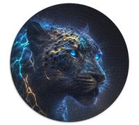 Rompecabezas de Leopardo de fantasía de 1000 Piezas para Adultos,Rompecabezas Redondo de 1000 Piezas,Juego Familiar Creativo y decoración del hogar, Adolescentes,