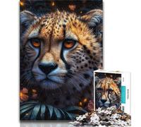 Rompecabezas de Leopardo de la Jungla para Adolescentes, 1000 Piezas Un Juego desafiante para Disfrutar en Familia con Piezas aleatorias Que encajan Perfectamente (50x75cm)