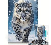Rompecabezas de Leopardo de Las Nieves de 1000 Piezas para Adultos, Juguete para ejercitar la Mente, para Fortalecer los Lazos Familiares, Corte de precisión, Regalo Creativo (38x26cm)