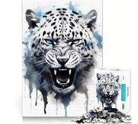 Rompecabezas de Leopardo en Acuarela para Adultos 1000 Piezas Desarrolla la Memoria y es Divertido Corte de Alta precisión Fácil de Aprender Disfrute en Familia (38x52cm)