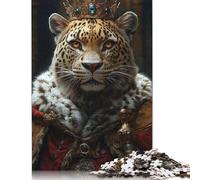Rompecabezas de Leopardo monarca de Wil, Juegos creativos, cartón 100% Reciclado, Adultos, 1000 Piezas (75 x 50 cm)