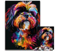 Rompecabezas de Lhasa Apso para Adultos, 1000 Piezas de cartón, Ideal para Jugar en Familia y Regalar a Tus Hijos. 26x38cm/10,23x14,96 Pulgadas.