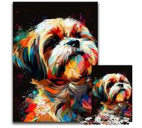 Rompecabezas de Lhasa Apso para Adultos, 1000 Piezas de cartón, Ideal para Jugar en Familia y Regalar a Tus Hijos. 26x38cm/10,23x14,96 Pulgadas.