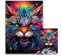 Rompecabezas de Lince Colorido de 1000 Piezas para Adultos. Rompecabezas imposibles para Adultos. Desafiante Rompecabezas de Bricolaje,Juego Familiar Perfecto o Regalo Decorativo. 50x75cm