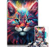 Rompecabezas de Lince Colorido para Adolescentes, 1000 Piezas, para Adultos y Adolescentes, Juguetes educativos de Aprendizaje, Juegos Familiares Que fomentan el Amor en Pareja, 75x50cm