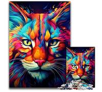 Rompecabezas de Lince Colorido para Adultos, 1000 Piezas, Juego de desafío Mental para Adolescentes y Familia, 50x75cm/19,68x29,52 Pulgadas.