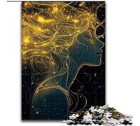 Rompecabezas de línea Dorada para Adolescentes, 1000 Piezas, Ideal para armar y Regalar a Toda la Familia Apto para niños de 14 años (26x38cm)
