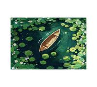 Rompecabezas de lirio de agua de manantial para adultos, 300 piezas, hojas de loto de estanque, rompecabezas de madera escénico, decoraciones de patrón de paisaje para entretenimiento en el hogar