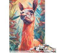 Rompecabezas de Llama Divertido, Juguete de relajación, Rompecabezas Rectangular de Papel para niño o niña, Regalo del Día del Padre, 1000 Piezas (75 x 50 cm)