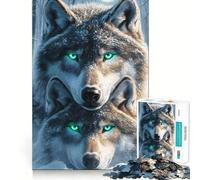 Rompecabezas de Loba Madre y Cachorro para Adolescentes,1000 Piezas,Juego de Habilidades Mentales,Cortado con Láser para un Tiempo de Entrenamiento Mental Tranquilo Casa (38x26cm)