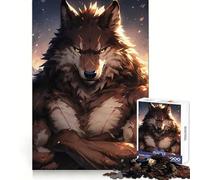 Rompecabezas de Lobo antropomórfico poderoso para Adolescentes, 1000 Piezas, Juguete cognitivo, pasatiempo Tranquilo, Borde Premium, 38x52cm