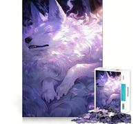 Rompecabezas de Lobo Blanco Durmiente con Marcas para Adultos, 1000 Piezas, fortalece la Memoria, Alivia el estrés, Borde Liso, Regalo conmovedor 50x75cm