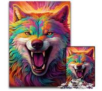 Rompecabezas de Lobo Colorido de 1000 Piezas para Adultos, decoración del hogar, Juego de ingenio, 50x75cm/19,68x29,52 Pulgadas.