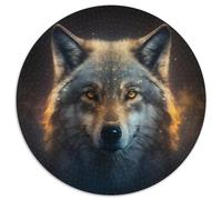 Rompecabezas de Lobo de fantasía de 1000 Piezas para Adultos, Rompecabezas Redondo de 1000 Piezas, Juego para Adultos, Regalo, Juego Interactivo Familiar, desafío Mental, Regalo, 67,5 x 67,5 cm