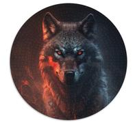 Rompecabezas de Lobo de fantasía de 1000 Piezas para Adultos, Rompecabezas Redondos de 1000 Piezas para Adultos, Regalo de desafío Mental, Actividad educativa para Adolescentes, 67,5 x 67,5 cm