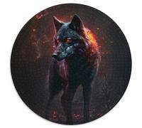 Rompecabezas de Lobo de fantasía para Adultos, 1000 Piezas, Redondo, 67,5 x 67,5 cm. Ideal para Adolescentes y decoración del hogar.