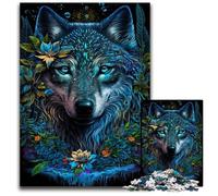 Rompecabezas de Lobo en la Jungla de Mandalas, 1000 Piezas, para Adultos, desafiantes, Actividad educativa para Mejorar Las Habilidades cognitivas, 50x75cm/19,68x29,52 Pulgadas