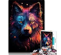 Rompecabezas de Lobo Feliz para Adolescentes 1000 Piezas para Adultos Juego Educativo para cumpleaños y Navidad para Mayores de 14 años 26x38cm