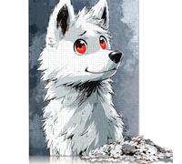 Rompecabezas de Lobo Místico: Mirada, decoración única para el hogar, Rompecabezas de cartón Premium para Adultos y Adolescentes, 1000 Piezas (75 x 50 cm)