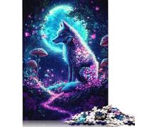 Rompecabezas de Lobo Místico Premium, 100% Reciclado, Rectangular, para niño o niña, 1000 Piezas (75 x 50 cm)