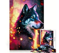 Rompecabezas de Lobo para Adultos, 1000 Piezas, Creativo, para aliviar el estrés, Divertido, con Bordes precisos, Ideal para una Navidad inolvidable (50x75cm)