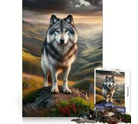 Rompecabezas de Lobo poderoso para Adolescentes, 1000 Piezas, Mejora la Memoria, diversión Tranquila, Bordes precisos, Regalo artístico 38x52cm