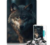 Rompecabezas de Lobo Salvaje de 1000 Piezas para Adultos Ayuda a ejercitar el Cerebro Juguetes adictivos para Cultivar la Paciencia Una Obra de Arte 38x26cm