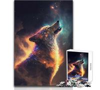 Rompecabezas de Lobo Solitario en el Espacio, 1000 Piezas para Adolescentes, Juego Educativo para el Desarrollo de Habilidades, Momentos Especiales, tamaño 38x52cm