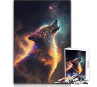 Rompecabezas de Lobo Solitario en el Espacio para Adolescentes, 1000 Piezas, Juego Educativo de concentración Mental, Idea conmovedora, tamaño 50x75cm