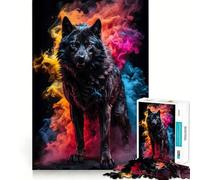 Rompecabezas de Lobo y Hombre Lobo de 1000 Piezas Diversión para estimular la concentración Tecnología Avanzada de Corte láser Ideal para Viajar Juego Mental (38x26cm)