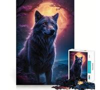 Rompecabezas de Lobo y Hombre Lobo de 1000 Piezas Ejercicio Mental Divertido Piezas de Ajuste preciso Una Forma entretenida de Pasar el Tiempo Libre (38x52cm)