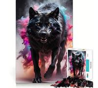 Rompecabezas de Lobo y Hombre Lobo de 1000 Piezas para Adultos Juego para Mejorar la Memoria Calidad Profesional Actividad de Corte conmovedora para Compartir en Familia (50x75cm)