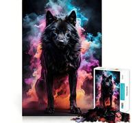 Rompecabezas de Lobo y Hombre Lobo para Adolescentes,1000 Piezas,Juego para desarrollar la Mente,Cortado con láser para un Tiempo de Entrenamiento Mental Tranquilo casa (50x75cm)