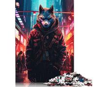 Rompecabezas de Lobos ciberpunk para Adultos: 1500 Piezas desafiantes y Originales para niños a Partir de 12 años (85 x 57 cm)