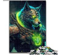 Rompecabezas de Lobos de Marines Espaciales para Adultos, 1000 Piezas, Juego desafiante para Toda la Familia con póster a Juego y Hoja de Trivia (26x38cm)