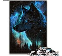 Rompecabezas de Lobos del Bosque Nocturno para Adultos, 1000 Piezas Un Juego desafiante Ideal para Regalar a Toda la Familia (50x75cm)