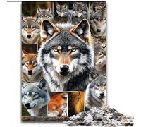 Rompecabezas de Lobos para Adultos, 1000 Piezas, Juego Educativo Familiar, Ideal para Decorar tu Escritorio (50x75cm)