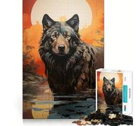 Rompecabezas de Lobos para Adultos 1000 Piezas para desarrollar la Memoria Divertido de Alta precisión fácil de Aprender para Disfrutar en Familia (38x26cm)